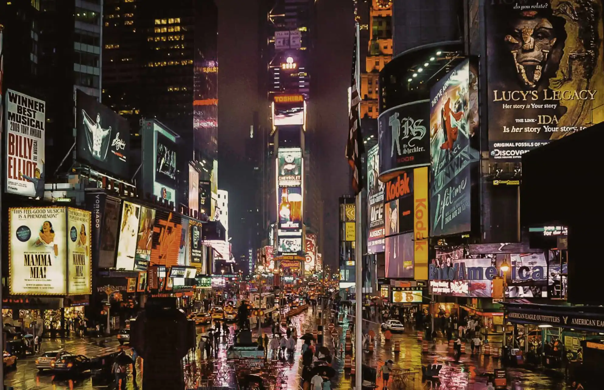 Bild vom Times Square bei Nacht